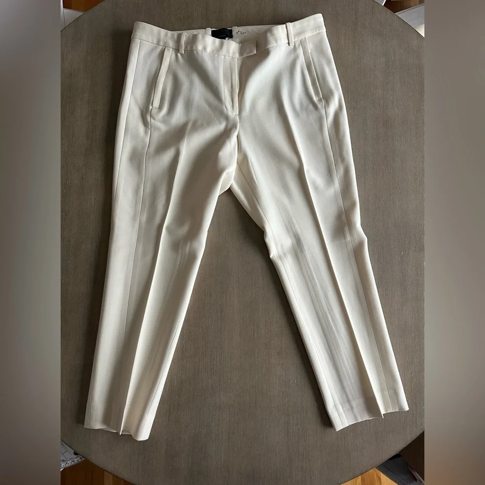 J. Crew women’s Maddie ivory wool Dress Pants 14
